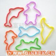 供應混色硅膠橡皮筋，卡通，動物橡皮筋